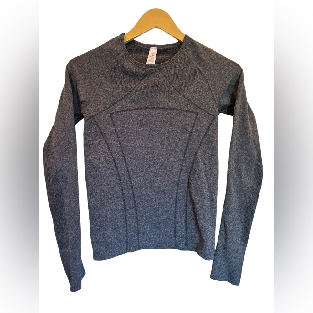 Ivivva by Lululemon Girls Swiftly Tech Long Sleeve Shirt Top Size 12 In Grey